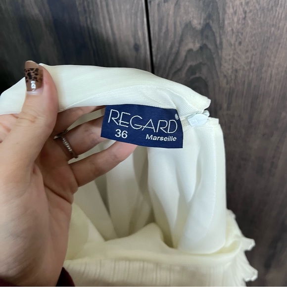 ₽💙2/$40💙NWT Regard Long Sleeve White Collared Dress Size 36/Small - Picture 16 of 16